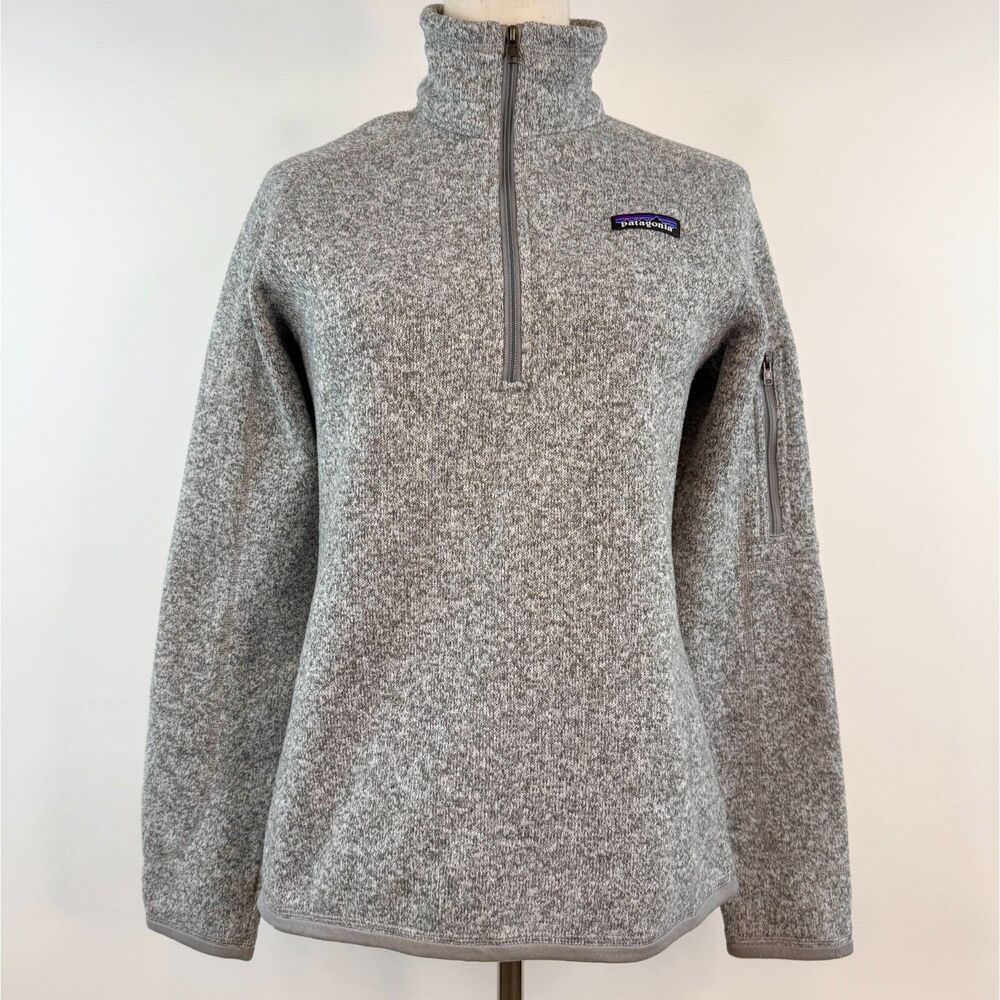 Patagonia's Women's Gray Heather Better Sweater Quarter Fleece Pullover Size M